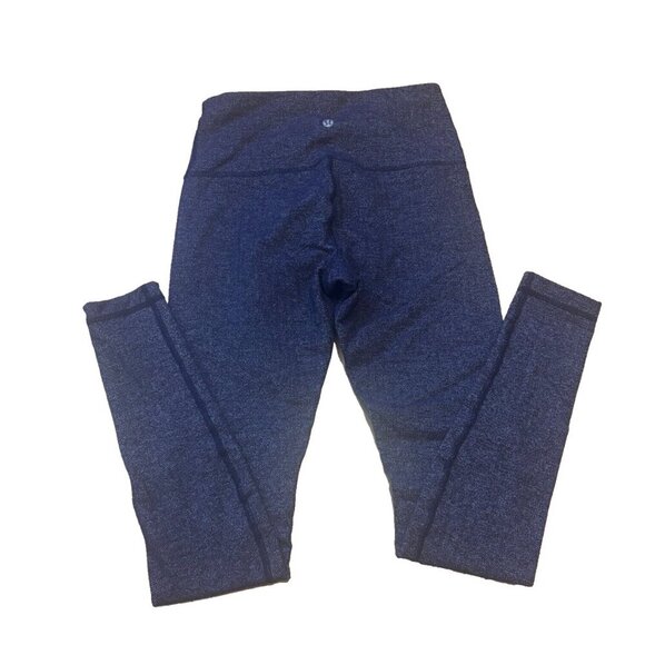lululemon athletica Pants - Lululemon Wunder Under Heather Blue Athleisure Crop Leggings Pants Womens Size 6